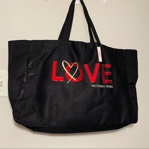 Victoria Secret Canvas Tote Bag “LOVE” exclusive edition